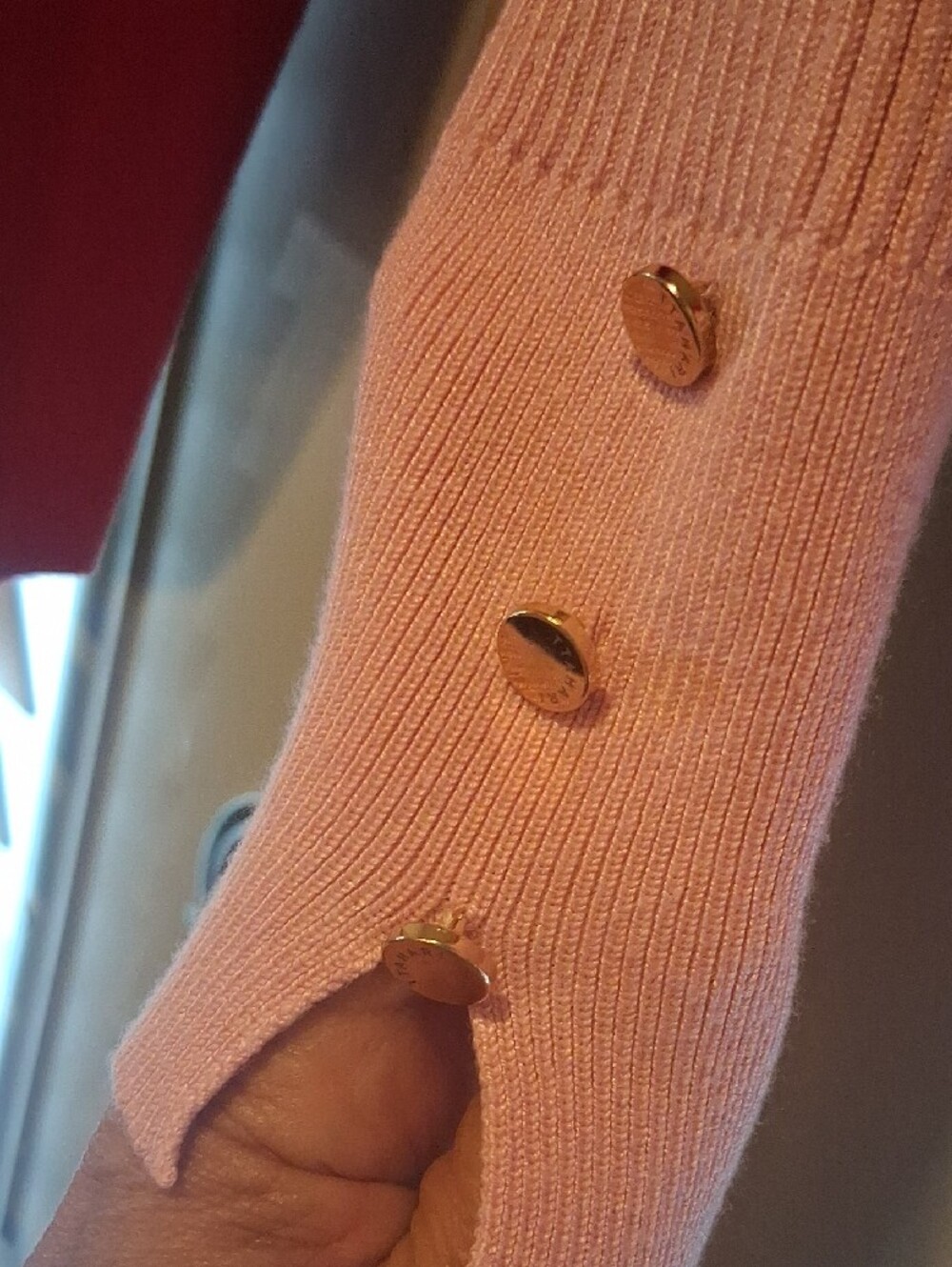 Tahari Pink and Red Turtleneck Sweaters - Picture 4 of 5